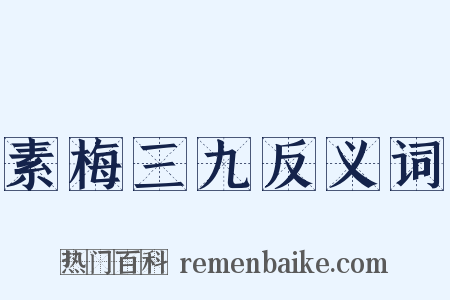 素梅三九反义词是什么意思的图片